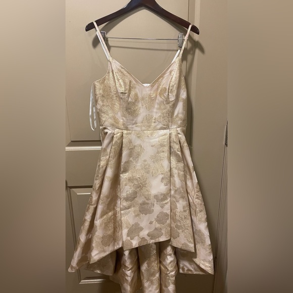 Lilly Pulitzer Alisalynn Floral Brocade high-low dress NEW 6 Gold Valentine’s - Picture 3 of 11